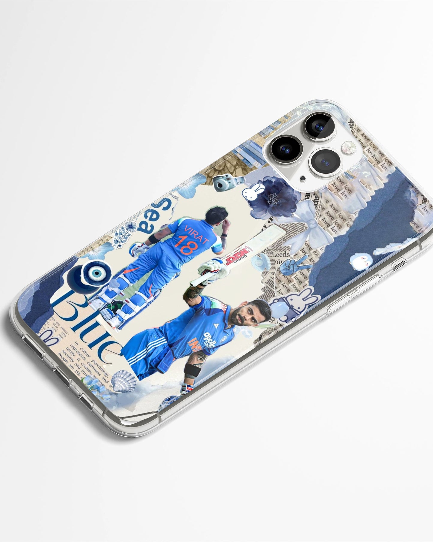 Blue Vibes Kohli Phone Cover
