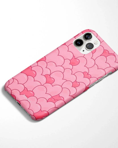 Bubbly Pink Hearts Phone Cover