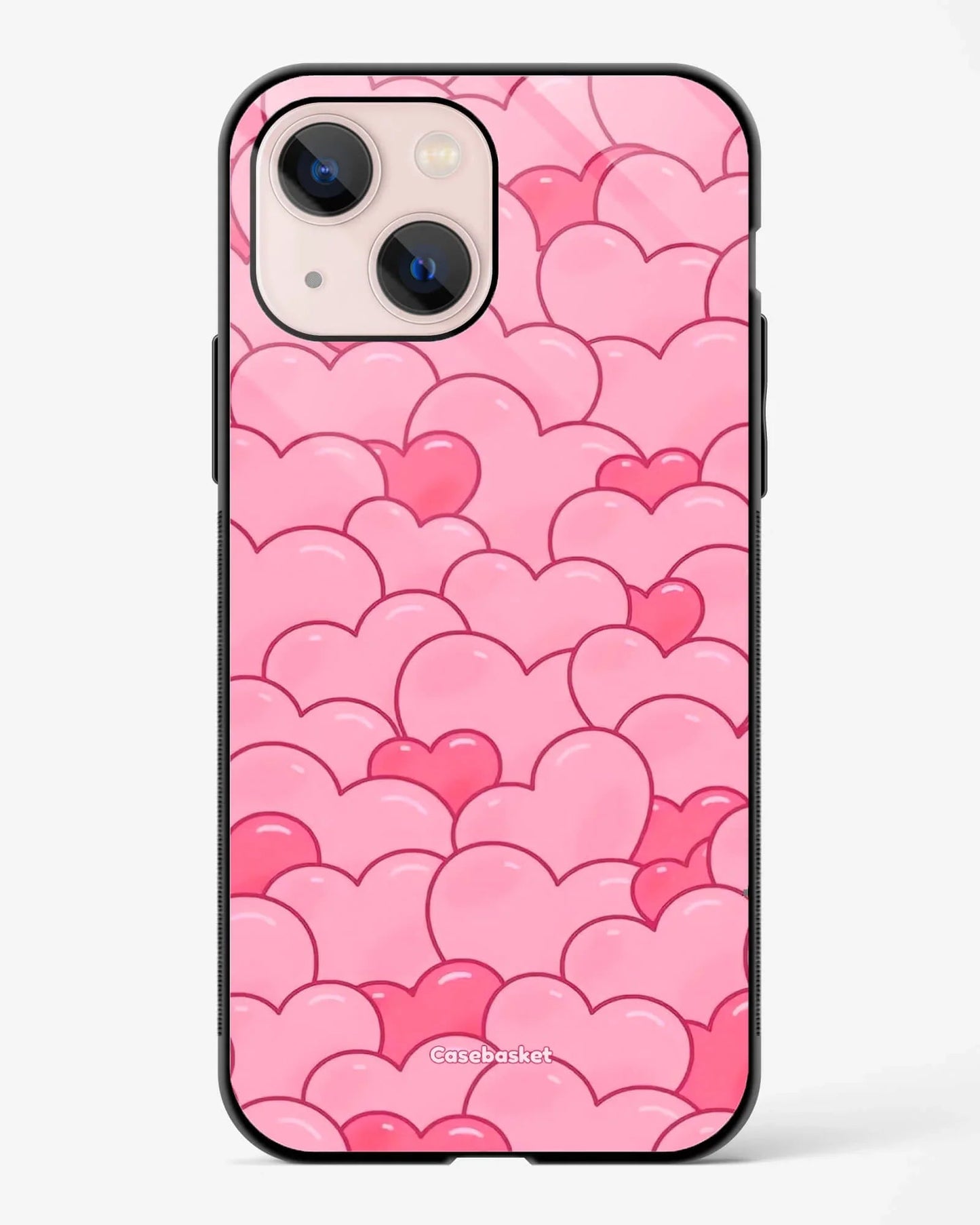 Bubbly Pink Hearts Phone Cover