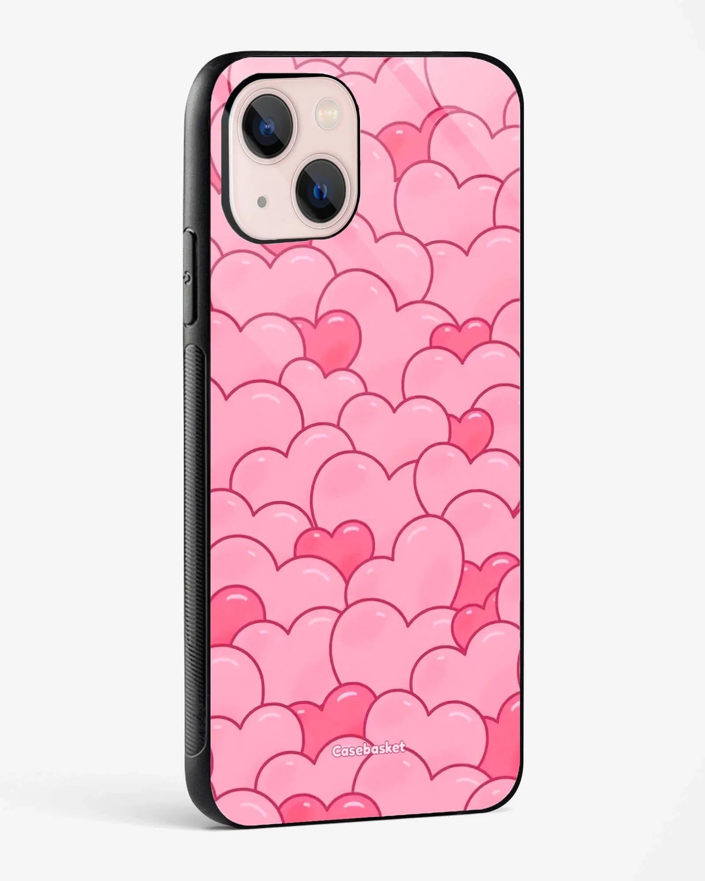 Bubbly Pink Hearts Phone Cover