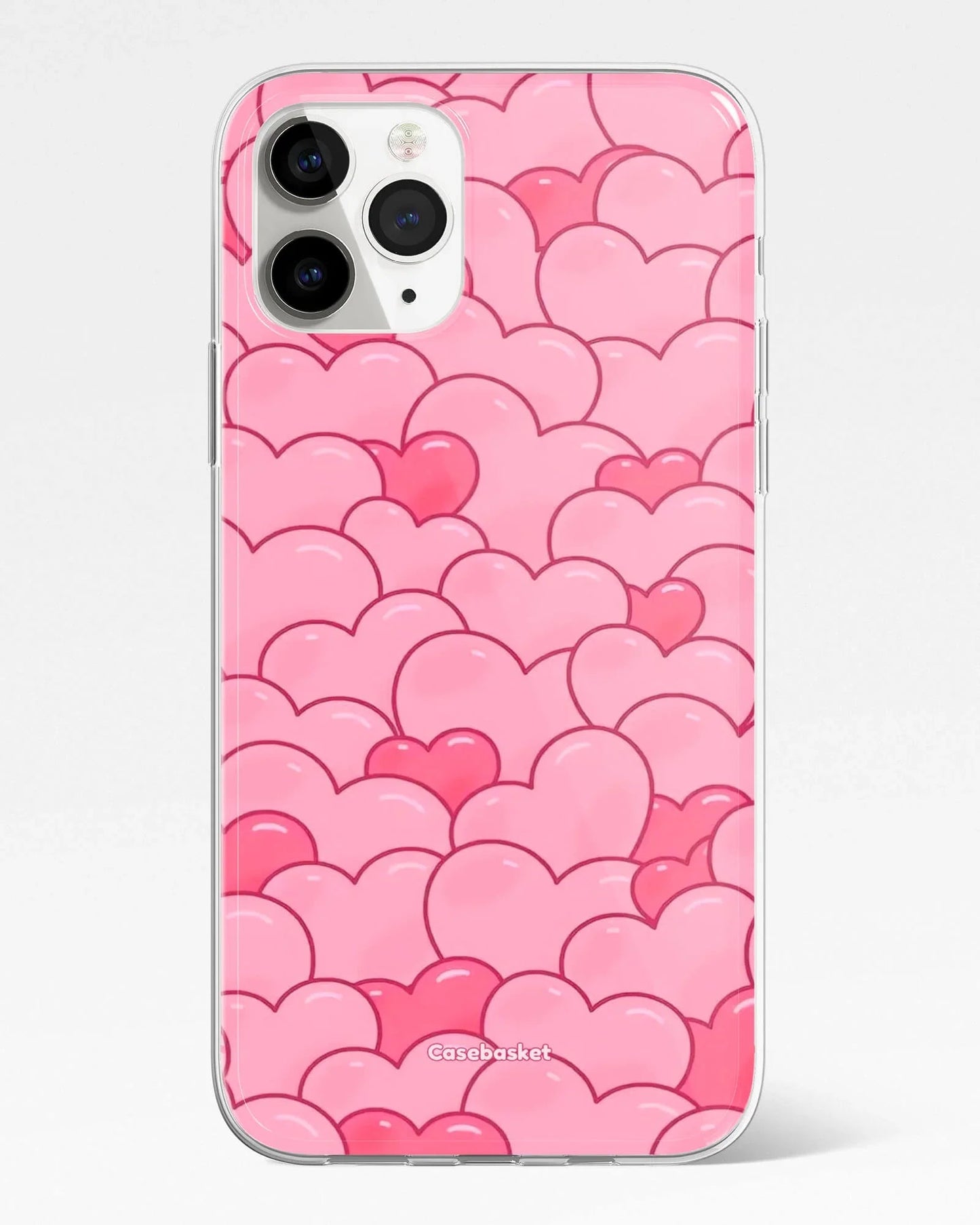 Bubbly Pink Hearts Phone Cover