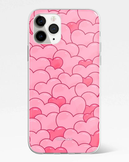 Bubbly Pink Hearts Phone Cover