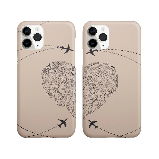 Connected by Coordinates Couple Phone Cover