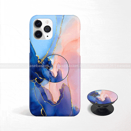 Blue Peach Marble Phone Cover - Casebasket