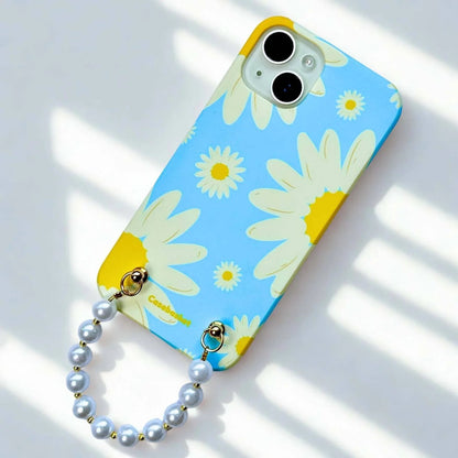 Aqua Blossom Pearl Phone Cover