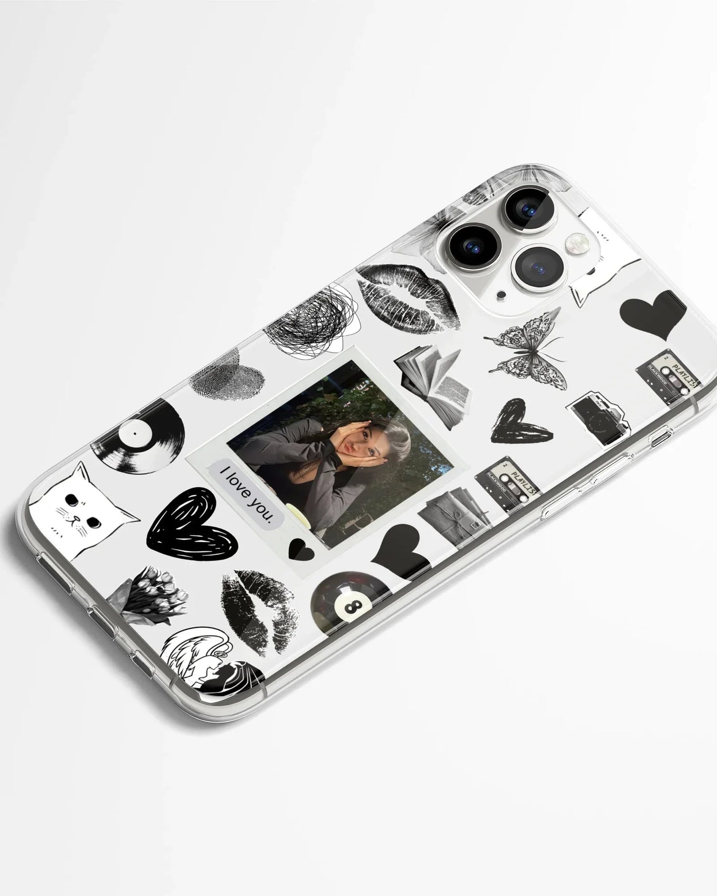 Black Retro Polaroid Phone Cover