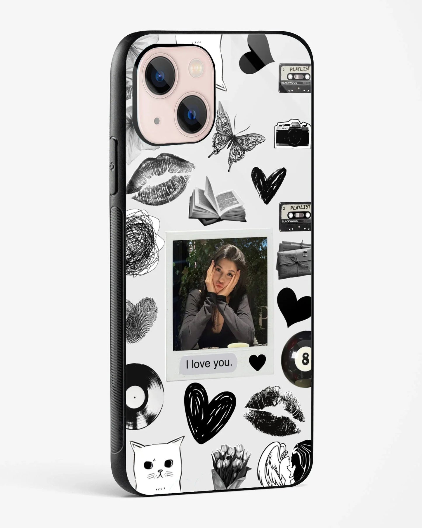Black Retro Polaroid Phone Cover