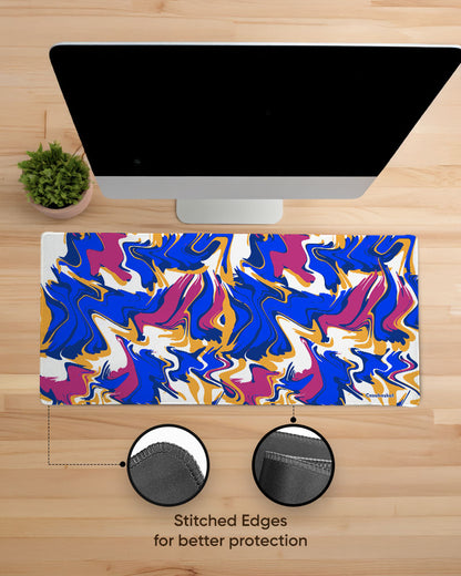 Electric Bloom Print Desk Mat