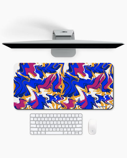 Electric Bloom Print Desk Mat