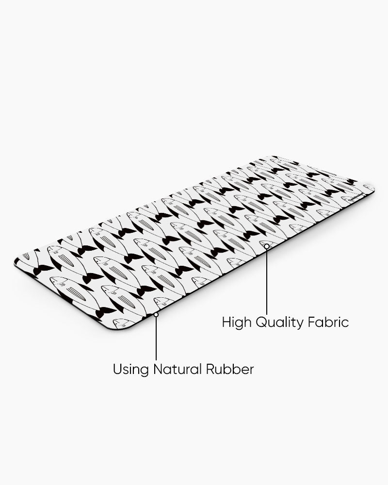 Shark Wave Print Desk Mat