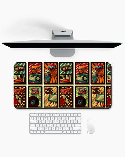 Old-School Print Desk Mat