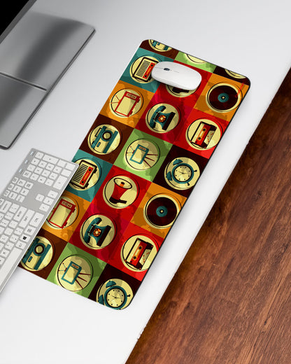 Old-School Print Desk Mat