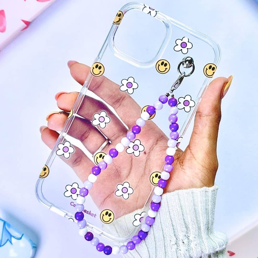 FloraGiggles Transparent Orchid Charm Phone Cover