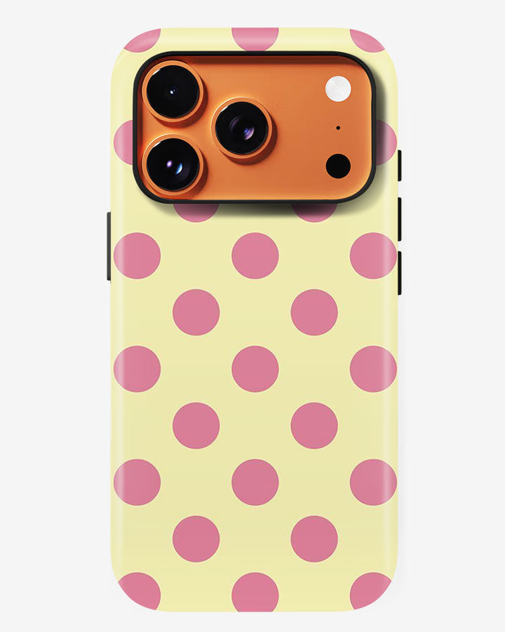 Butter Polka Glossy Armour Shell Phone Cover