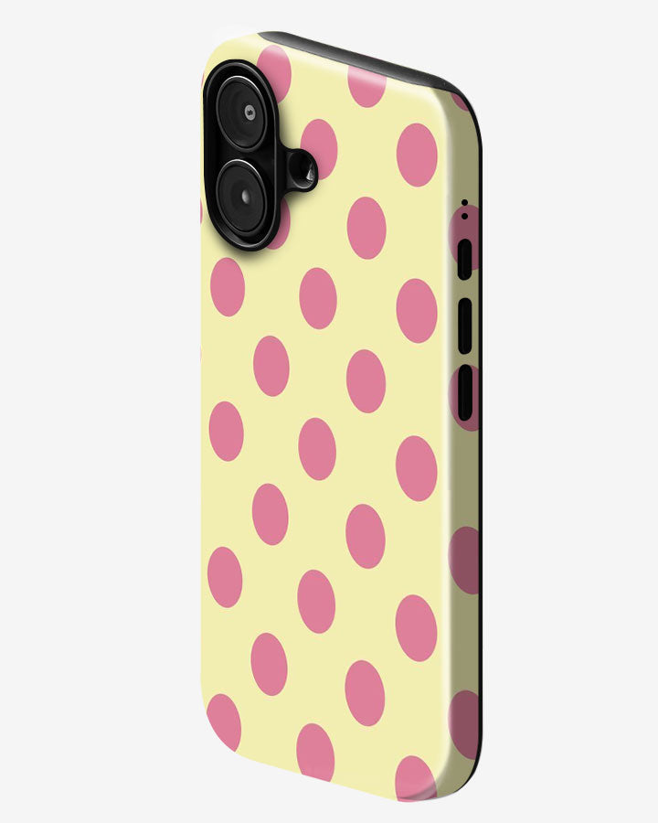 Butter Polka Glossy Armour Shell Phone Cover