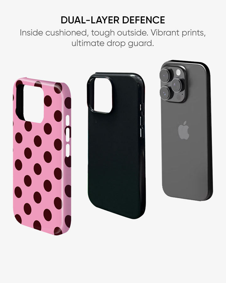 Cherry Dots Glossy Armour Shell Phone Cover