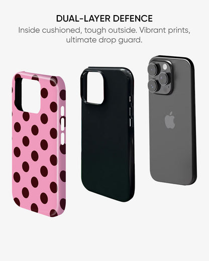 Cherry Dots Glossy Armour Shell Phone Cover
