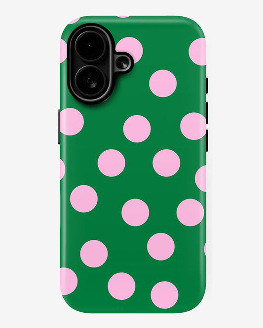 Matcha Dots Glossy Armour Shell Phone Cover