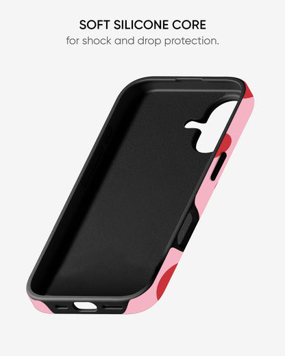 Strawberry Polka Glossy Armour Shell Phone Cover