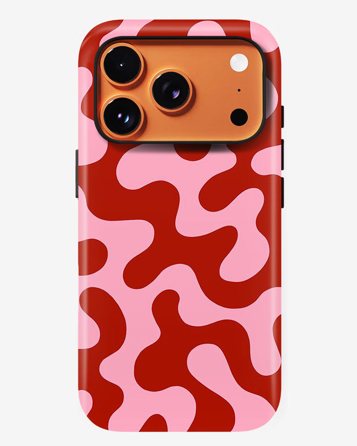 Red Drip Glossy Armour Shell Phone Cover