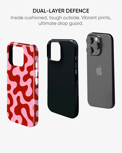 Red Drip Glossy Armour Shell Phone Cover