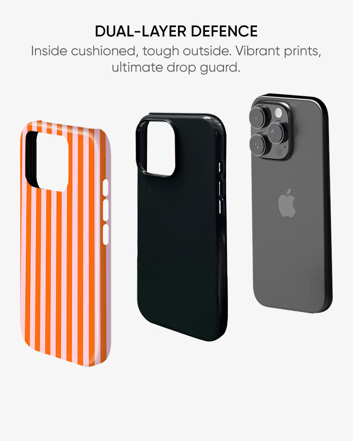 Orange Sorbet Glossy Armour Shell Phone Cover