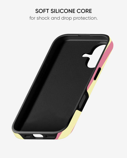 Lemon Pink Glossy Armour Shell Phone Cover