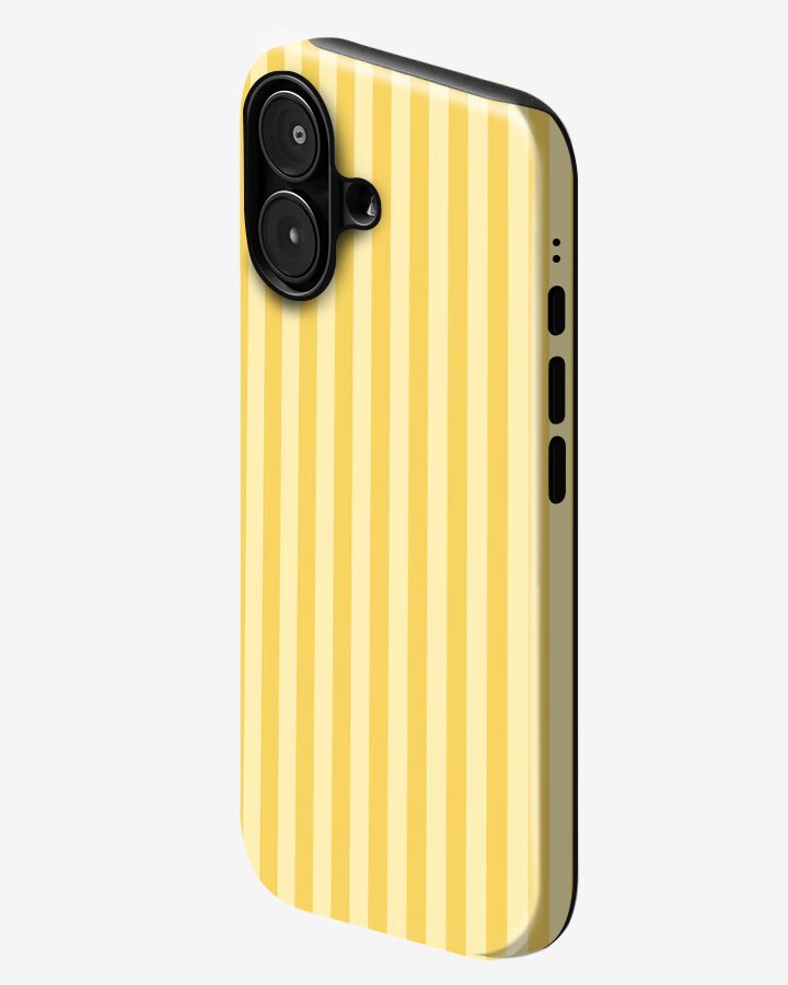 Lemon Stripes Glossy Armour Shell Phone Cover