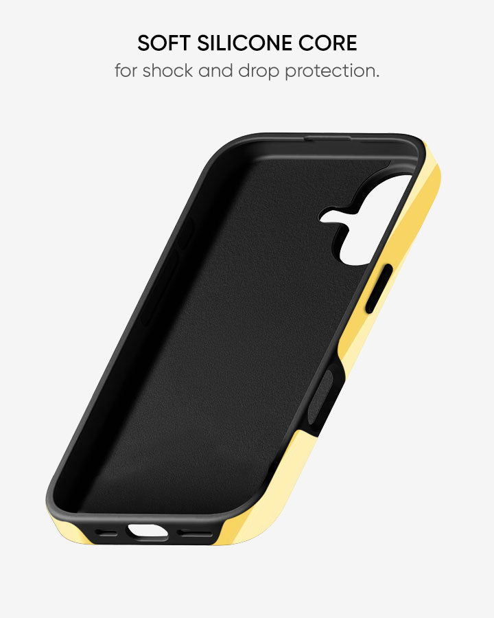 Lemon Stripes Glossy Armour Shell Phone Cover