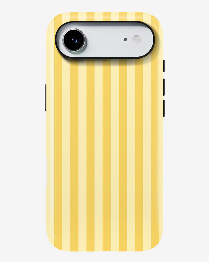 Lemon Stripes Glossy Armour Shell Phone Cover