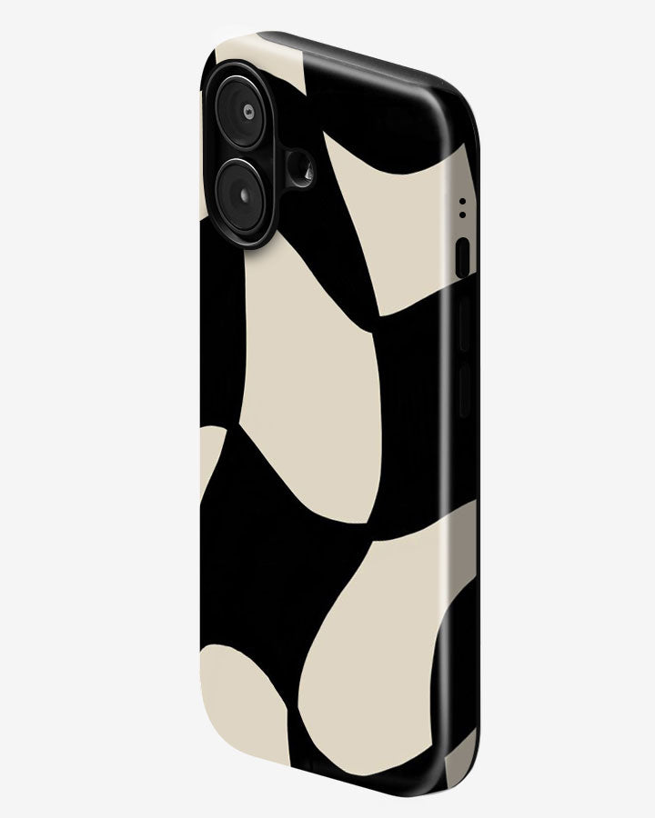 Monochrome Drift Glossy Armour Shell Phone Cover