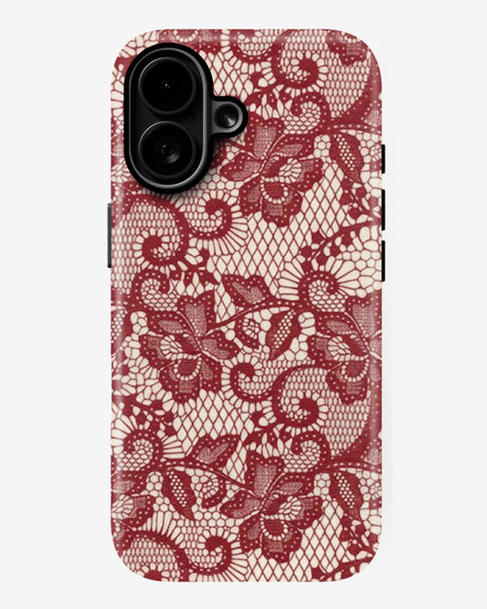 Ruby Lace Glossy Armour Shell Phone Cover