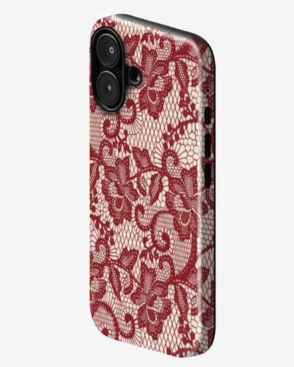 Ruby Lace Glossy Armour Shell Phone Cover