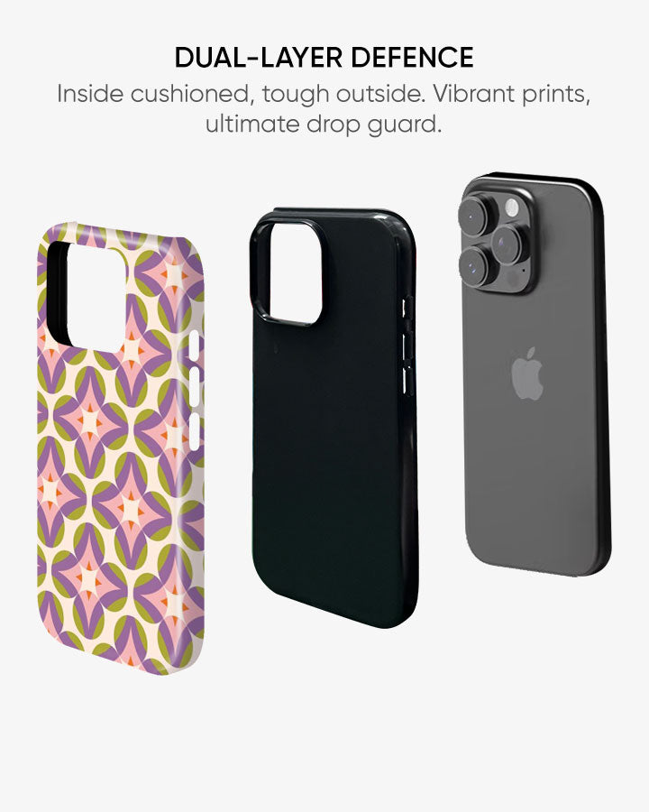 Pastel Geometry Glossy Armour Shell Phone Cover