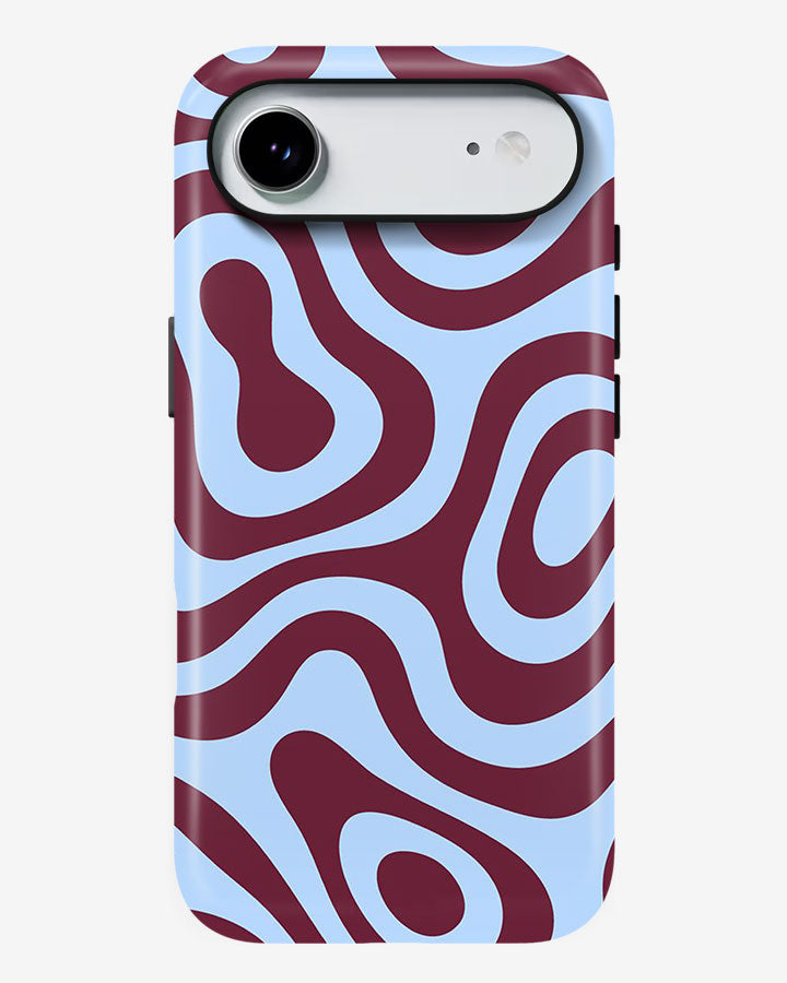 Burgundy Blue Glossy Armour Shell Phone Cover
