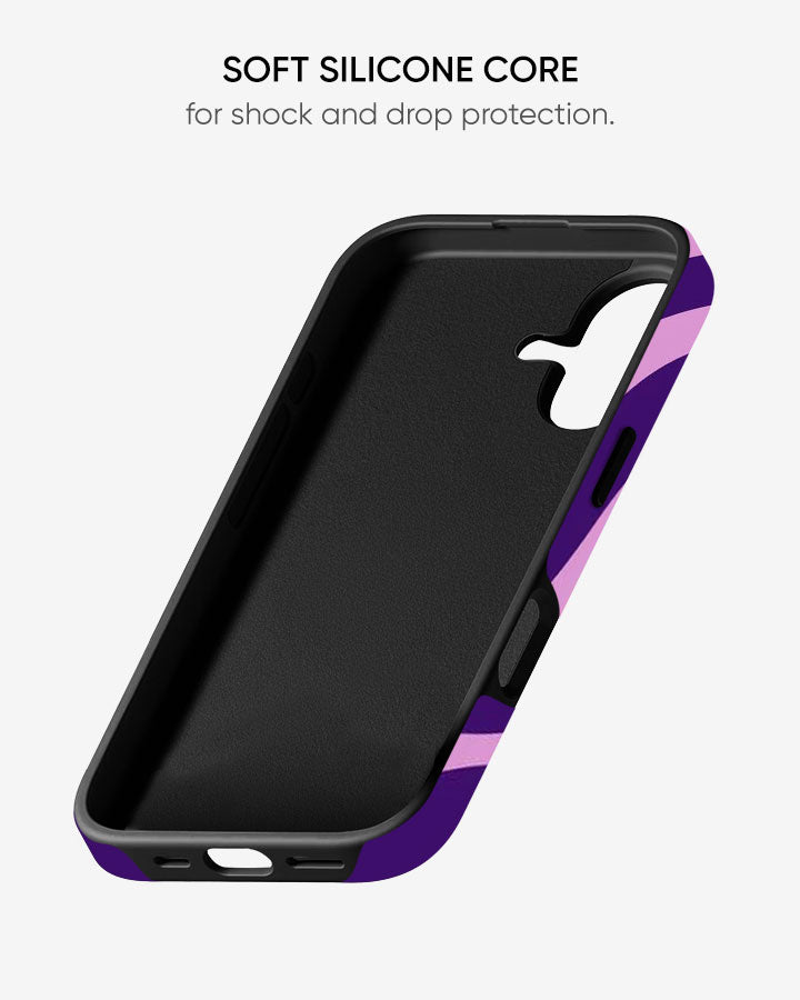 Lavender Waves Glossy Armour Shell Phone Cover