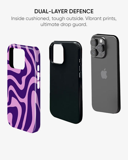 Lavender Waves Glossy Armour Shell Phone Cover