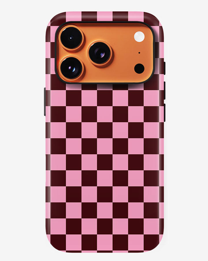 Rose Grid Glossy Armour Shell Phone Cover
