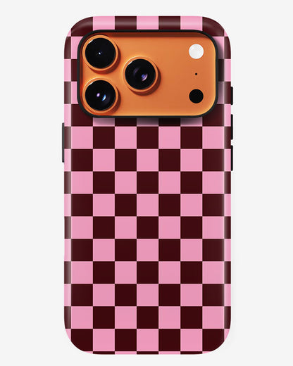 Rose Grid Glossy Armour Shell Phone Cover