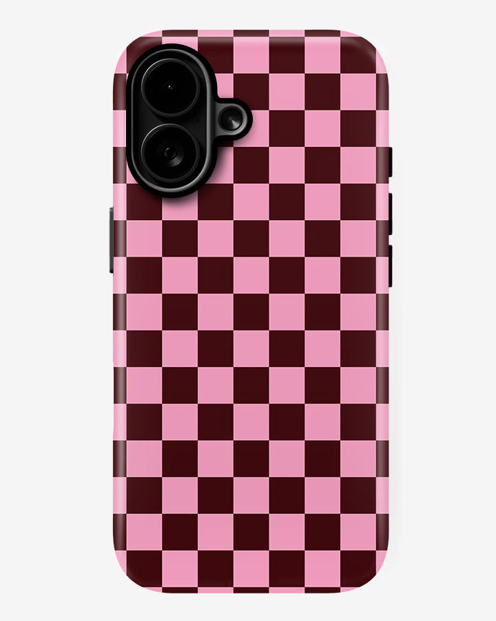 Rose Grid Glossy Armour Shell Phone Cover