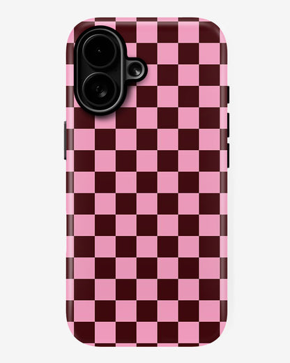 Rose Grid Glossy Armour Shell Phone Cover
