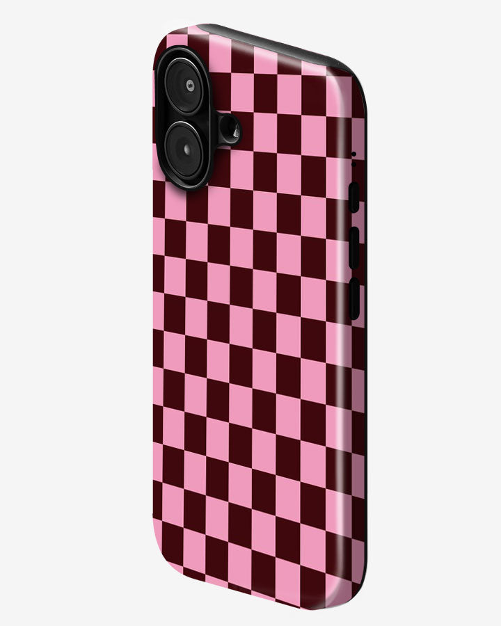 Rose Grid Glossy Armour Shell Phone Cover
