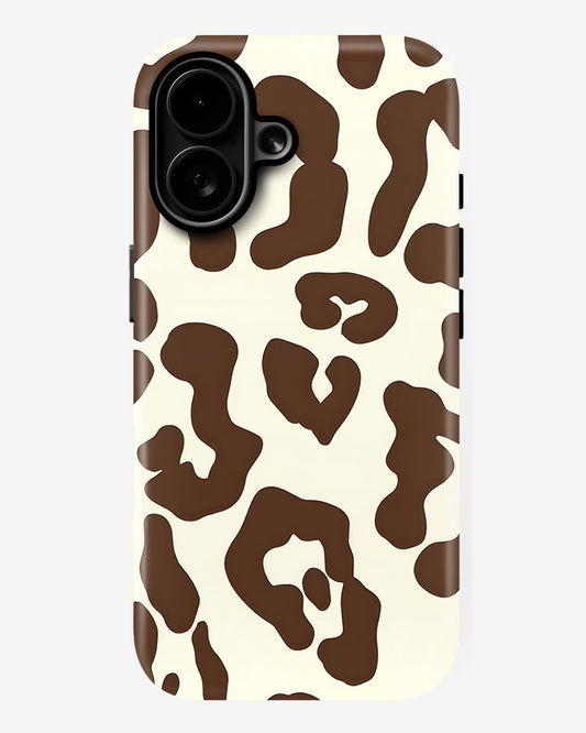 Mocha Spots Latte Glossy Armour Shell Phone Cover
