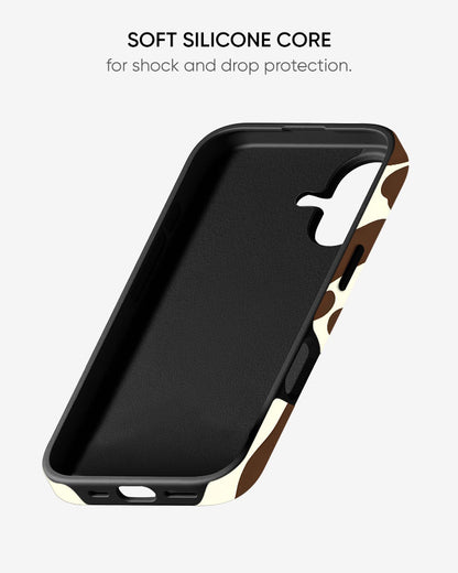 Mocha Spots Latte Glossy Armour Shell Phone Cover