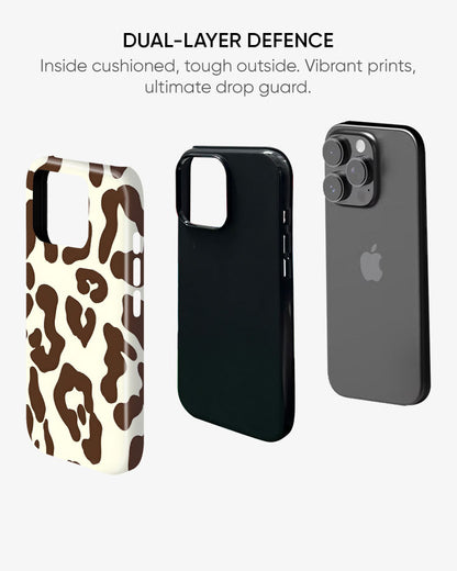 Mocha Spots Latte Glossy Armour Shell Phone Cover