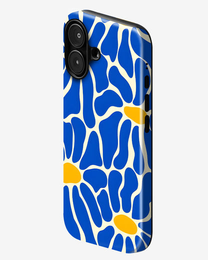 Electric Azure Glossy Armour Shell Phone Cover