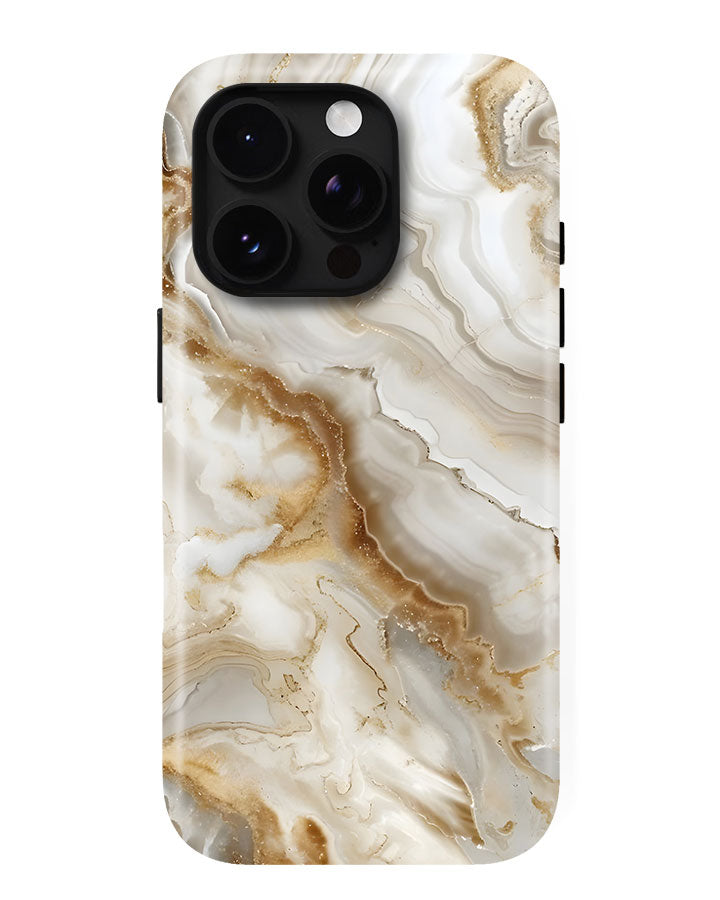 Ivory Agate Pearl Vanilla Glossy Armour Shell Phone Cover