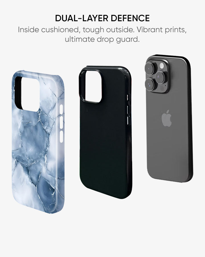 Arctic Veil Glacier Mist Glossy Armour Shell Phone Cover