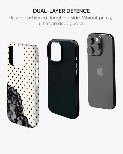 Polka Dainty Glossy Armour Shell Phone Cover