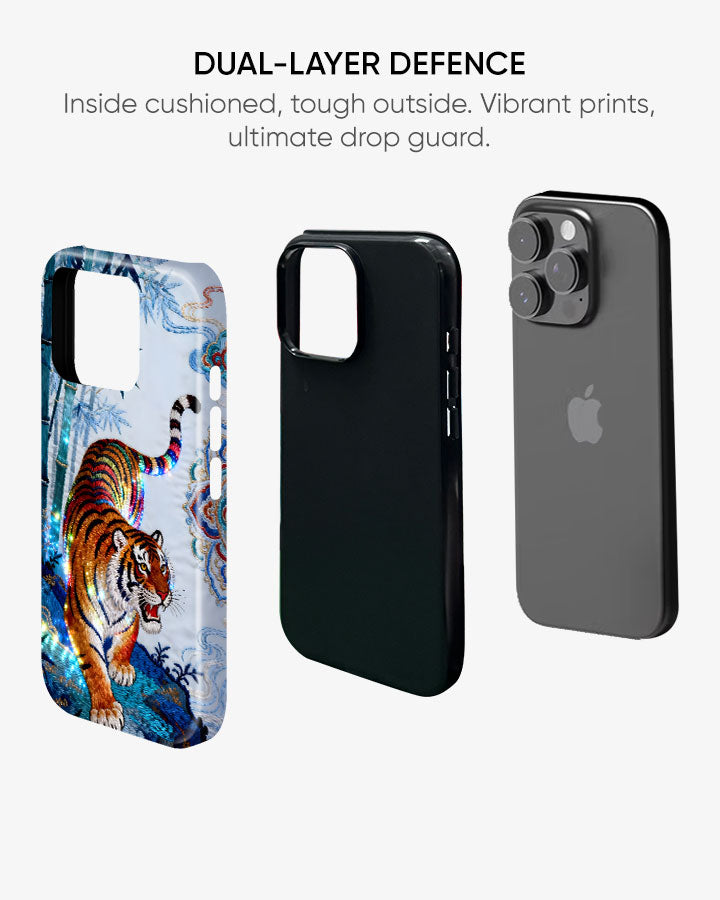 Celestial Tiger Glossy Armour Shell Phone Cover